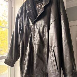 Wilsons Leather Men’s Classic Black Jacket Thinsulate Zip Out Lining SzM